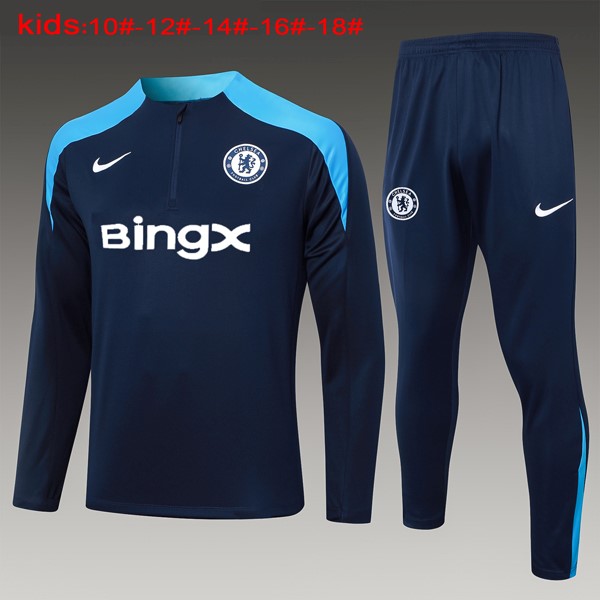 Bambino Felpa Allenamento Chelsea 24/25 Blu 3